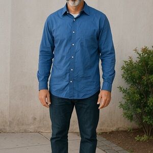 Merona Men's Classic Blue Dress Shirt